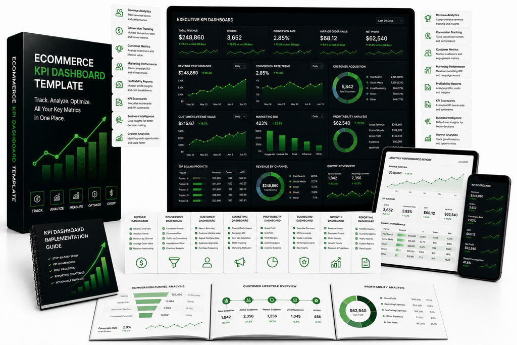 Ecommerce KPI Dashboard toolkit