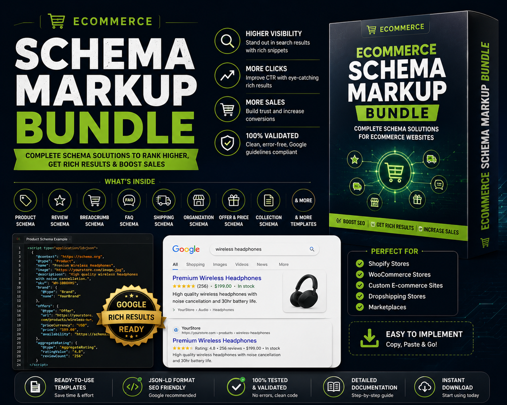 Ecommerce Schema Markup Bundle